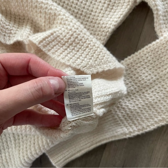 Nordstrom RDI Cream Knit Quarter Zip Pullover - Picture 5 of 5